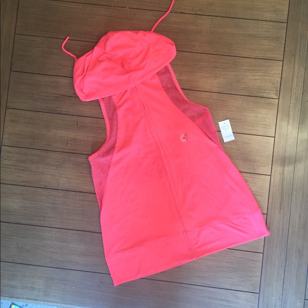 Sleeveless with Mesh Back Hoodie NWT